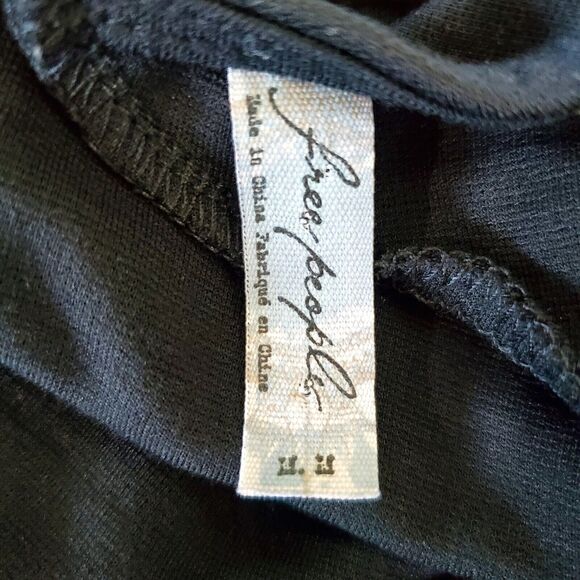 Free People Mini Dress Women's Size Medium Black Striped Cut Out Sleeveless - Picture 10 of 12